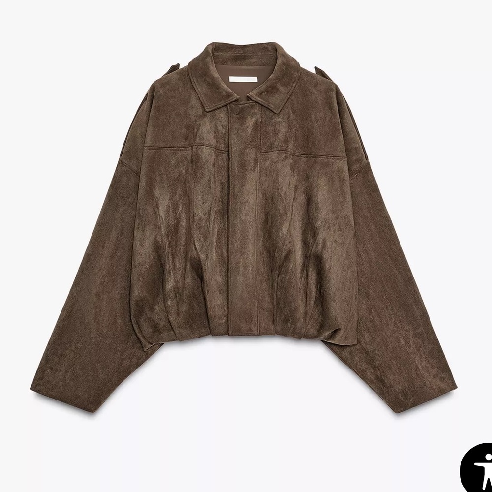 Viral Zara faux suede jacket small